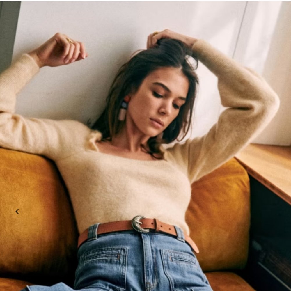 Sezane Mila Jumper, Butter, Size M, EUC